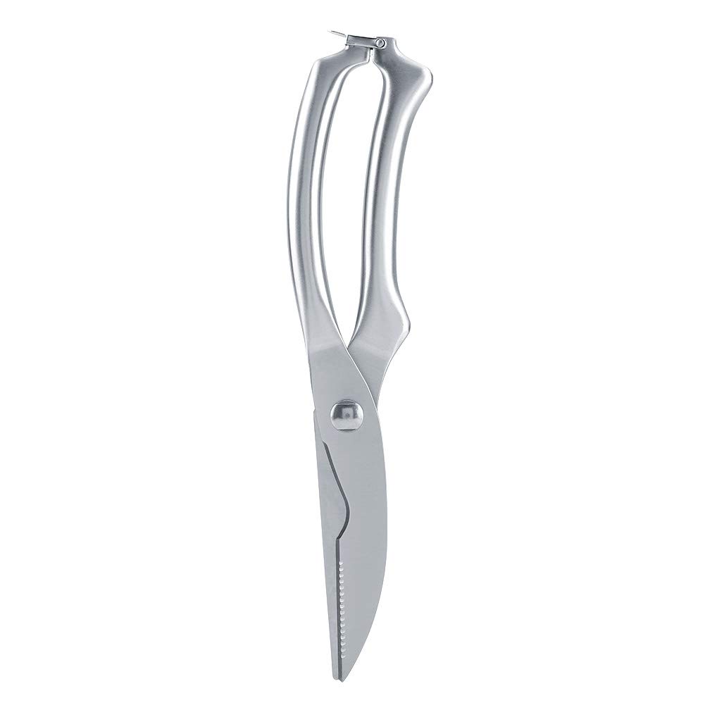 Professional Stainless Steel Poultry Scissors, Multifunctional Shears for Cutting Meat and Bones Quickly, Safety Lock Design, Sturdy and Durable, Unique Design, Perfect for Any Meat