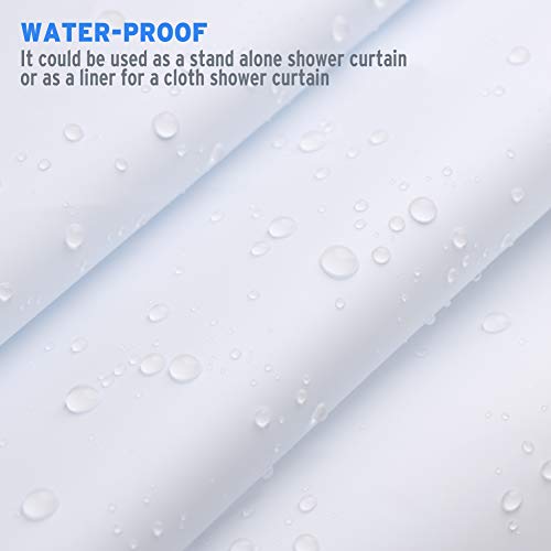 Plastic Shower Curtain, 36 x 72 Inches EVA 8G Shower Curtain with Heavy