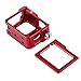 PULUZ Housing Shell Case CNC Aluminum Alloy Protective Cage with Insurance Frame & 52mm UV Lens for Hero(2018)/ 7 Black HERO6/ 5 New Hero (Red)