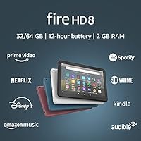 Fire HD 8 tablet, 8” HD display, 32 GB, latest model (2020 release), designed for portable entertainment, Twilight Blue