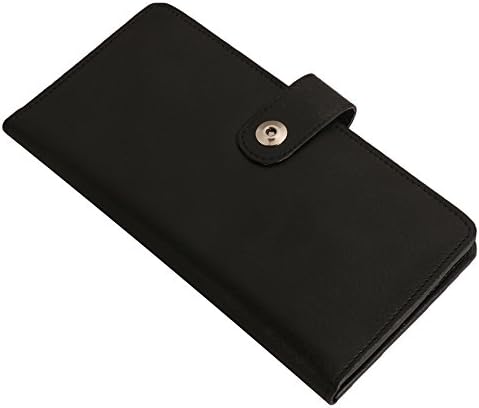 Susha PU Leather Bi-Fold Passport Holder and Wallet - Black (SS-6501)