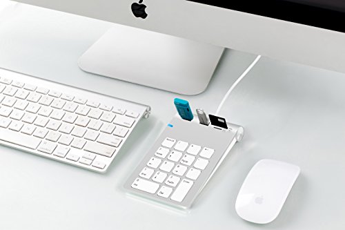 Cateck USB Numeric Keypad with USB 3.0 Hub and SD/TF Card Reader Combo for iMac, MacBook , MacBook Air, MacBook Pro, Mac Mini, PCs and Laptops Â­