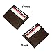 DEEZOMO Genuine Leather RFID Blocking Card Case Wallet Slim Super Thin 6 Card Slots Compact Wallet - Coffee