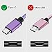 Samsung Galaxy S8 Charger, Benicabe (2-Pack 6FT) USB Type C Fast Charging Cable Nylon Braided Cord for Samsung S10, S9 S9 Plus Note 8, Pixel 2, LG V20 (6FT 2-Pack, Ultra Purple)
