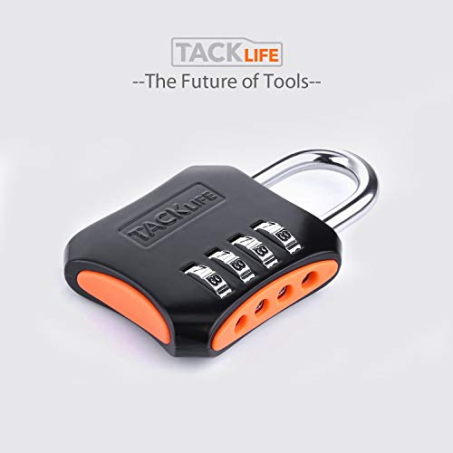 TACKLIFE 2 Pack Combination Lock 4 Digit Padlock for Gym, School, Fence, Case, Toolbox and Hasp Storage-HCL3B