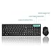 Wireless Keyboard and Mouse, Jelly Comb Full-Size 2.4Ghz Wireless Keyboard Mouse Combo Whisper Quiet for PC Desktop Laptop Windows XP/7/8/10-Updated (Black and Blue)