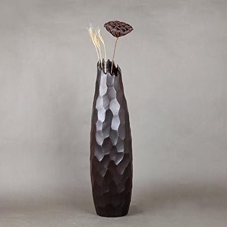 Baegony Large Solid Wood Floor Vase Ornaments American Villa