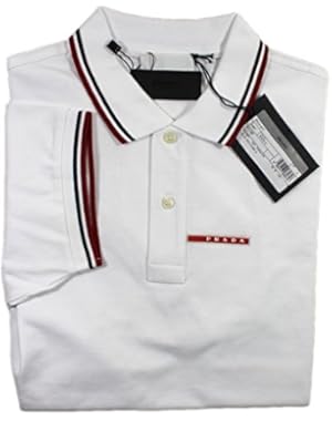 Men’s Cotton Piqué Short Sleeve Slim Fit Polo Shirt, White SJJ887