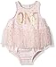 Mud Pie Baby Girls First Birthday Tutu One Piece Bodysuit Crawler, Pink, 12-18 Months