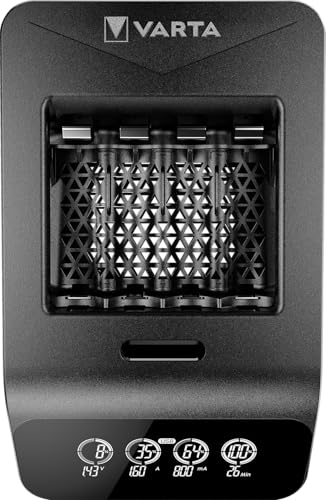 VARTA Charger for 4 AA/AAA, LCD Smart Charger+, USB-C