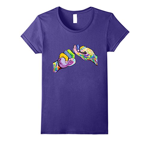 Womens Sign Language BFF Tshirt. Funny Gift For Best Friends Small Purple