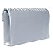 FASHIONROAD Fashion Road Women Satin Clutch, Rhinestone Evening Clutch, Envelope Clutch Purse, Pleated Flap Handbag for Wedding, Party and Prom Silver White
