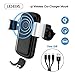 licheers Wireless Car Charger Mount, Wireless Car Charger Phone Holder with Free 3 in 1 Charge Cable Compatible with iPhone X/8/8 Plus Samsung Galaxy S8/S8 Plus/S7/S7 Edge and more(Silver)