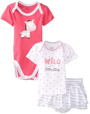 Baby-Girls Newborn 3 Piece Girls Set Shirt Short and Bodysuit