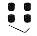 YMC 4 Pieces Heavy Metal Tone Volume Speed Control Dome Knobs for Electric Guitar or Bass, Pack of 4,-- Black