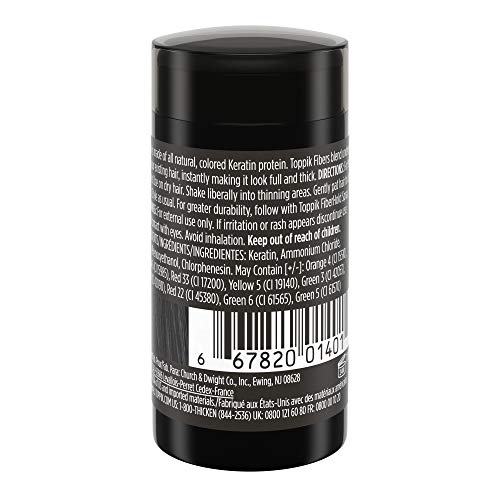 Toppik Hair Building Fibers, Black, 3g Fill In Fine or Thinning Hair