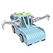 Tow Truck Crane Toys Friction Powered Truck Vehicle for Kids with Lights and Sound, 4 Wheels and 2 Removable Hooks, 1:20 Advanced Simulation Model-Road Administration Series, Blue and White