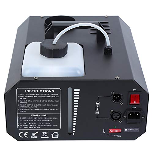 Ridgeyard Vertical Smoker Stage 1500W Fog Machine Up Spray DMX Fogger with Wireless Remote Control for DJ Club Disco Party Theatre Nightclub Stage Effecting (0.53 gal / 2000ml Tank Capacity)