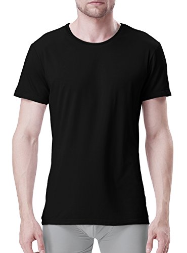 DAVID ARCHY Men's 3 Pack Soft Comfy Bamboo Rayon Undershirts Breathable ...