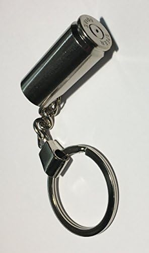 Shiny Silver Real Bullet Shell Keychain