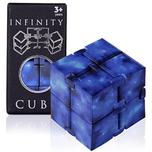 Infinity Cube Toy Fidget Galaxy, Fidget Sensory Cube Toys for Kids and Adults for Stress Relief and Anti-Anxiety, Mini Gadget for Boys and Girls with Autism, ADD, and ADHD, Cool Handheld Desk Toy