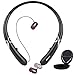 O Osten Design Bluetooth Headphones, Doltech Bluetooth 5.0 Neckband Headphones Noise Cancelling Headset with Carrying Bag Retractable Earbuds Stereo Earphones with Mic (Black)