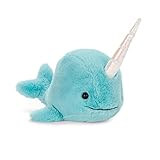 Jellycat Sea Sorbet Narwhal Aqua Stuffed Animal, 9 inches