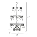 'Sophia Collection'' 3 Tier Dessert Stand, Cupcake Tower with Crystal Beads and Dangles, 22