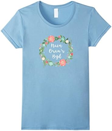 Womens Nain Orau'r Byd tshirt World's Best Grandma in Welsh Medium Baby Blue