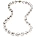 HinsonGayle AAA GEM 10-11mm White Baroque Freshwater Cultured Pearl Necklace (14K Yellow Gold 18 inch)