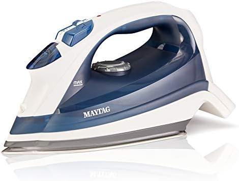 Maytag Speed Heat Steam Iron & Vertical Steamer With Stainless Steel Sole Plate Self Cleaning Function Thermostat Dial M200 Blue