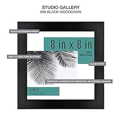 MCS Studio Gallery Frame, Black Woodgrain, 8 x 8 in