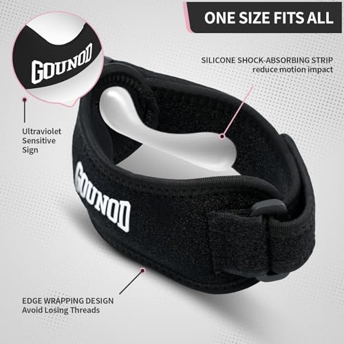 Yoerxing Knee Support Brace, Athletic Compression Band, Strap for knee-Pain, Jumpers Knee Braces, Patella Band for Basketball, Tendonitis, Jumpers Knee, Hiking, Running, Soccer