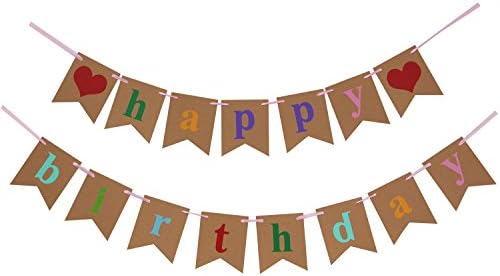 YotaWish Rainbow Happy Birthday Banner for Children Party Decorations Kids