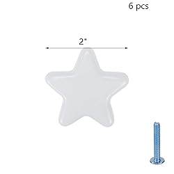 Wealrit 6 pcs Star Cabinet Knobs,Cute Drawer