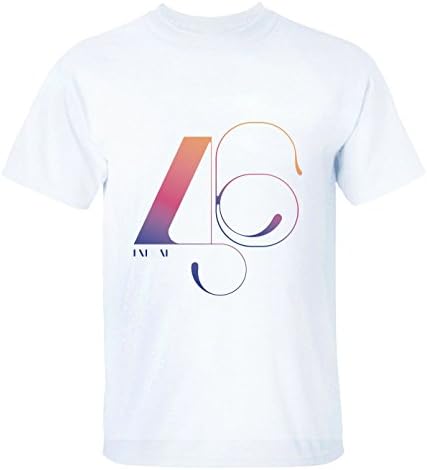 Yigenvren Mens Colorful Number 46 Endure Creative Personality T-Shirts for Men S white