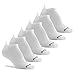 Prince Women's Tab Performance Athletic Socks for Running, Tennis, and Casual Use (6 Pair Pack) (Women's Shoe Size 6-10 (US), Solid White)