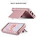 ULAK Galaxy S8 Plus Case, S8 Plus Wallet Case Dual Layer Hidden Credit Card Holder ID Slot Card Protective Hard Case Cover with Kickstand and Mirror-Rose Gold
