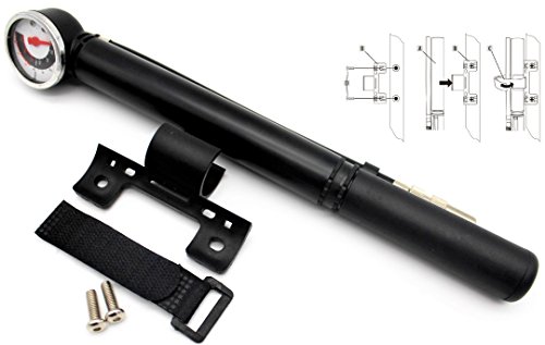 hand bike pump with gauge