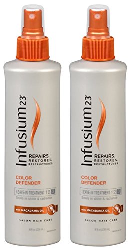 Infusium 23 Salon Hair Care - Color Defender - Leave-In Treatment - With Macadamia Oil - Net Wt. 8 FL OZ (236 mL) Per Bottle - Pack of 2