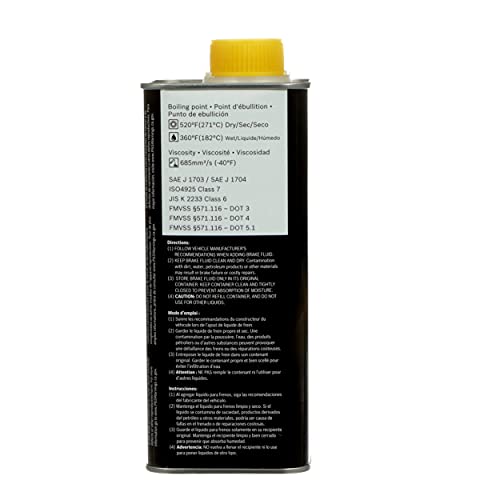 BOSCH ESI6-32N Brake Fluid (Direct Replacement for DOT 3, DOT 4, and DOT 5.1) - 1 Quart