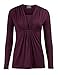 Milk Nursingwear Women's Gathered Loop Nursing Top Long Sleeves