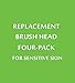 Replacement Compatible Brush Heads for Sensitive Skin, 4 Refills