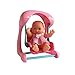 The New York Doll Collection Mini Bathtub Set of 6, - Mini Dolls with Infant Seat, Cradle, Highchair, Walker, and Swing for ages 3 and up.