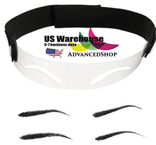 12 Styles Eyebrow Stencils DIY Shaping Model Templates Makeup Tools with Elastic [ US Warehouse] by AdvancedShop - Thumbnail 7