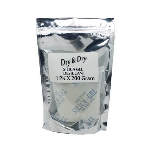 200gm Pack of 1Dry&Dry Silica Gel Packets Desiccant Dehumidifier