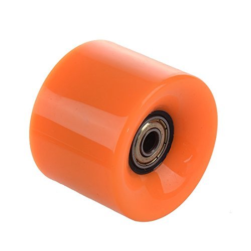 BARGAIN HOUSE Skateboard wheel, four set skateboard wheels Suitable for 6 cm diameter and 4.5 cm wide pennies Orange - Thumbnail 5