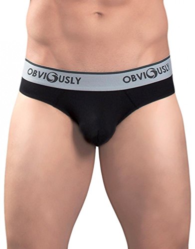 Obviously Core - Naked Hipster Brief (Black, Medium)
