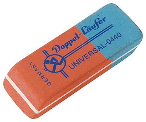 Läufer 00440 Doppel-Universal 0440 Radierer, Radiergummi aus Kautschuk, der rot-blaue Klassiker, radiert Bleistifte und Buntstifte 2