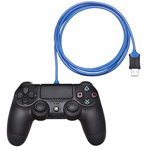 Amazon Basics PlayStation 4 Controller Charging Cable – 6 Foot, Blue